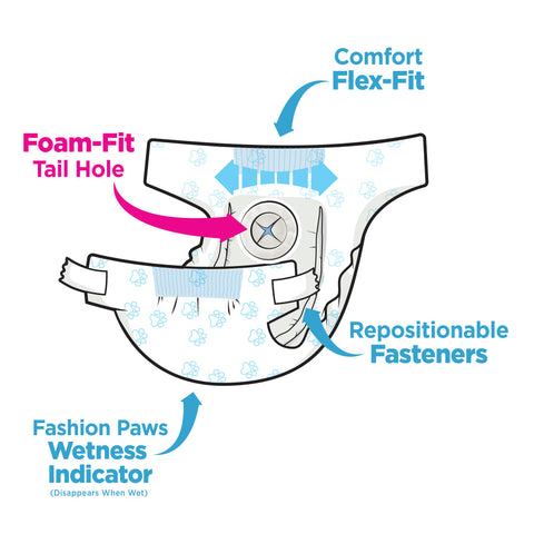 Four Paws Wee-Wee Disposable Female Dog Diapers