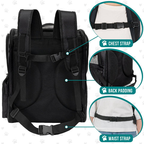PetAmi Ultimate 4 Way Entry Pet Carrier Backpack