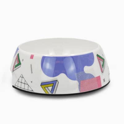 HugSmart Pet Memphis Purple Dog Bowl