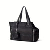 Sleek Black Nylon Breathable Pet Carrier Bag