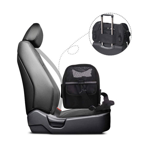 GOOPAWS Soft Sided Small Dog Carrier Comfort for Travel, Black, 19"