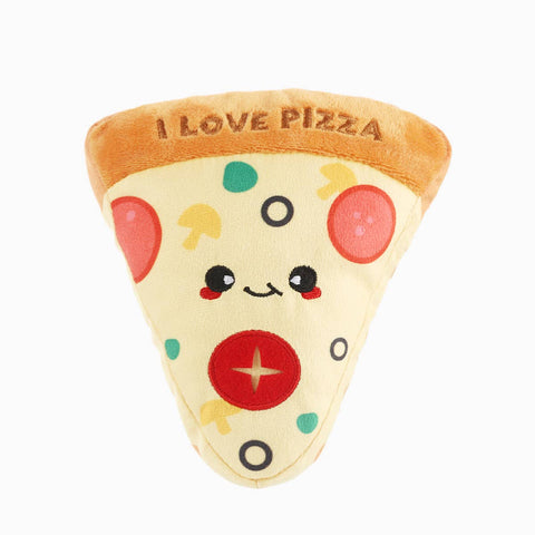 HugSmart Pizza Dog Plush Toy & Treat Dispenser