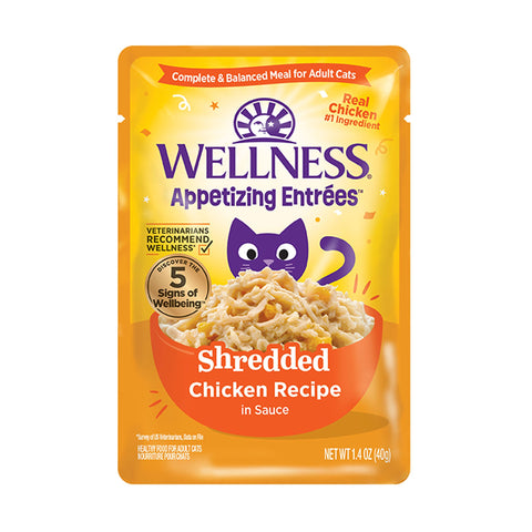 Wellness Appetizing Entrees Shredded Chicken Recipe Cat Food
