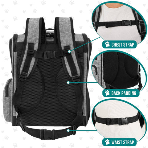 PetAmi Ultimate 4 Way Entry Pet Carrier Backpack