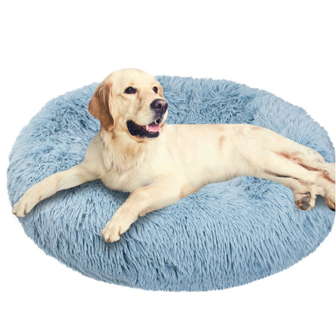 PetAmi Fluffy Calming Soft Donut Pet Bed