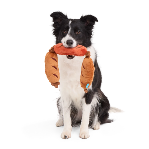 BARK Lickin' Links Sausage Plush Dog Rope Toy