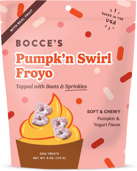 Bocce's Pumpk’n Swirl Froyo Soft & Chewy Dog Treats