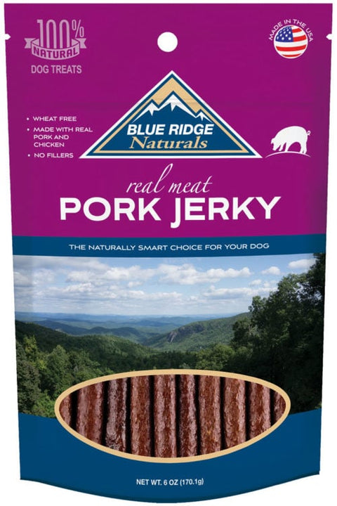 Blue Ridge Naturals Pork or Salmon Jerky Dog Treats