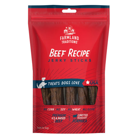 Farmland Traditions Simple Snacks Beef Jerky Sticks Dog Treats