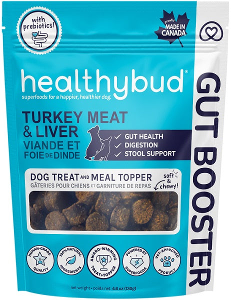 HealthyBud Turkey Gut Booster Prebiotics Dog Treat
