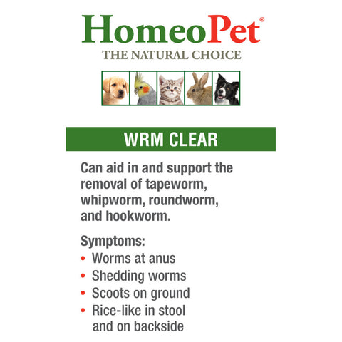 HomeoPet WRM Clear Pet Dewormer