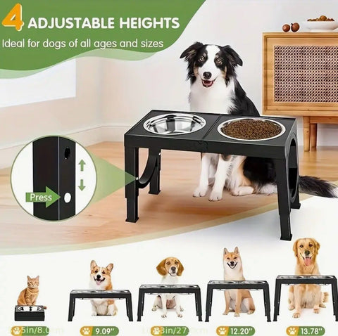 Adjustable Height & Portable Pet Bowl