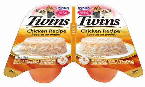 Inaba Churu Twins Chicken Wet Cat Food- Variety of Flavors
