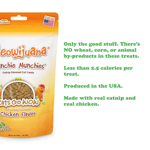 Meowijuana Crunchie Munchie Chicken Cat Treat