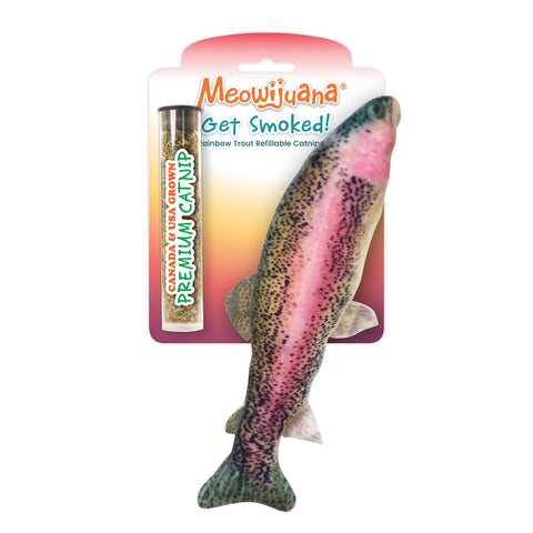 Meowijuana Rainbow Trout Refillable Catnip Cat Toy