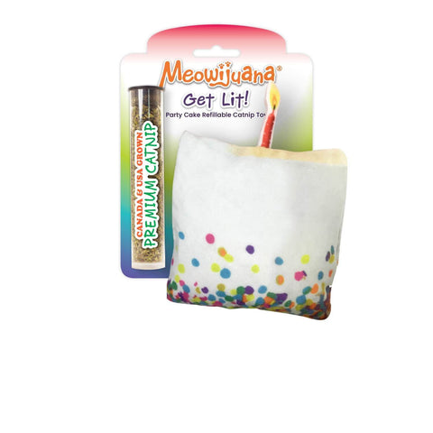 Meowijuana Get Lit Birthday Cake Catnip Cat Toy