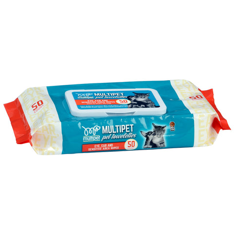 Multipet All Purpose or Sensitive Pet Wipes- 50 or 100 Pack