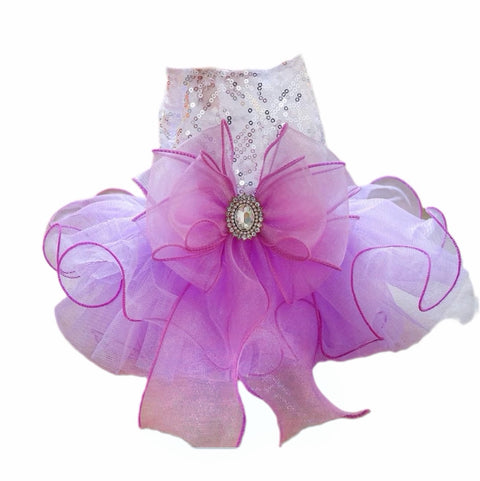 Purple Princess Sequins Pet Dress