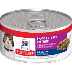 Hill's Science Diet Senior 7+ Savory Beef Entree Cat Food