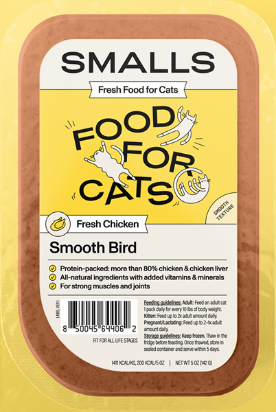 Smalls Fresh Human Grade Smooth Bird Chicken Frozen Cat Food