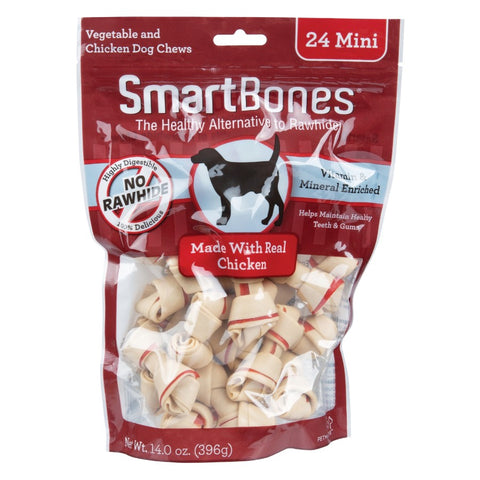 SmartBones Mini Bone Chicken Dog Treats