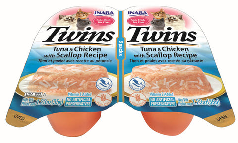 Inaba Churu Twins Chicken Wet Cat Food- Variety of Flavors