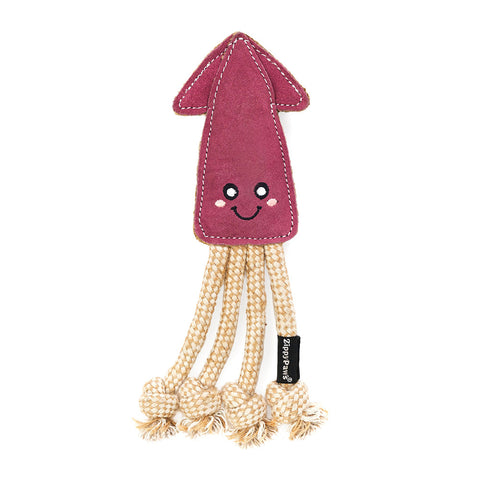 ZippyPaws ecoZippy Suede and Rope Crab or Jellyfish Dog Toy