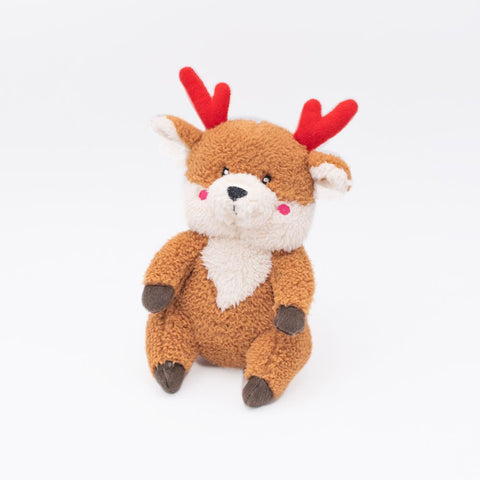 ZippyPaws Holiday Cheeky Chumz Reindeer Dog Toy