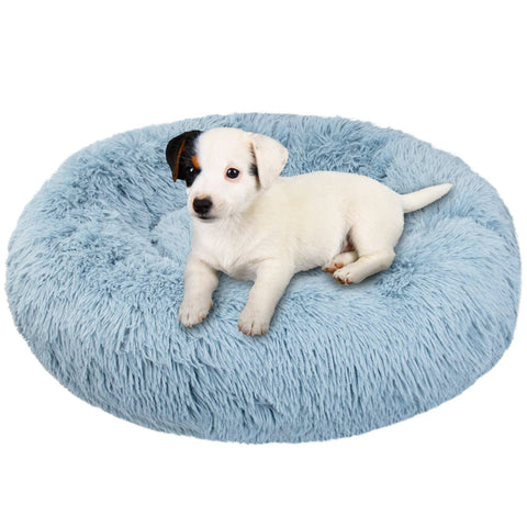 PetAmi Fluffy Calming Soft Donut Pet Bed