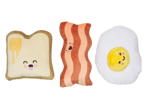 Barkfast Bacon Egg Toast Dog Toy