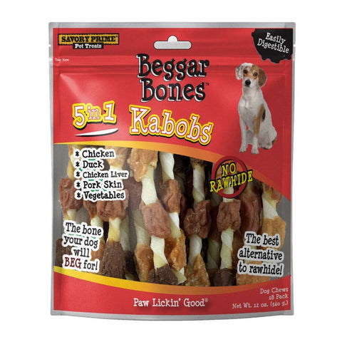 Savory Prime Beggar Bones Kabobs Dog Chew