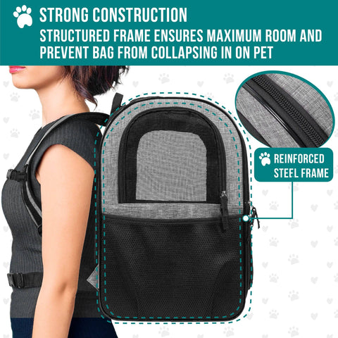 PetAmi Ultimate 4 Way Entry Pet Carrier Backpack