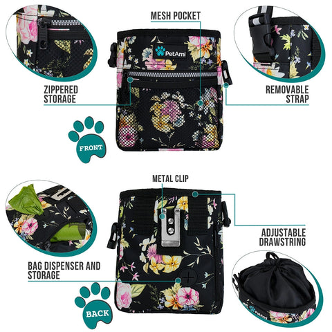 PetAmi Everyday Dog Treat Training Pouch Bag