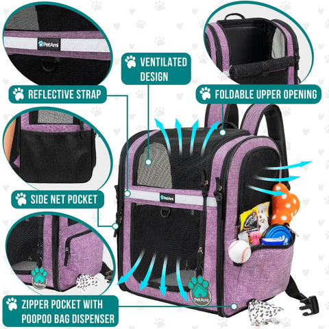 PetAmi Ultimate 4 Way Entry Pet Carrier Backpack