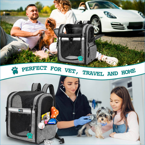PetAmi Ultimate 4 Way Entry Pet Carrier Backpack