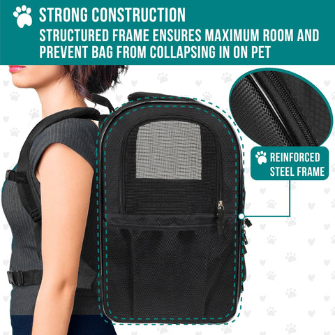 PetAmi Ultimate 4 Way Entry Pet Carrier Backpack
