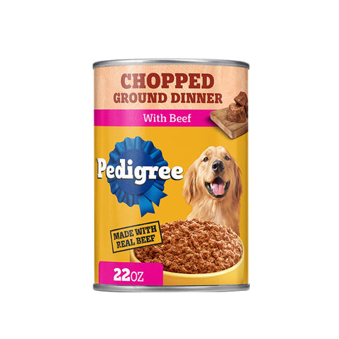 Pedigree Chopped Ground Beef or Chicken Dinner Wet Dog Food