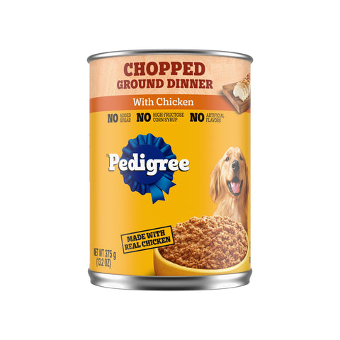 Pedigree Chopped Ground Beef or Chicken Dinner Wet Dog Food