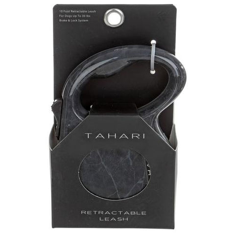 Tahari Gray & Black Retractable Leash