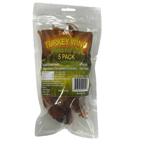 Scoochie Turkey Wing Dog Chew- 5 Pack