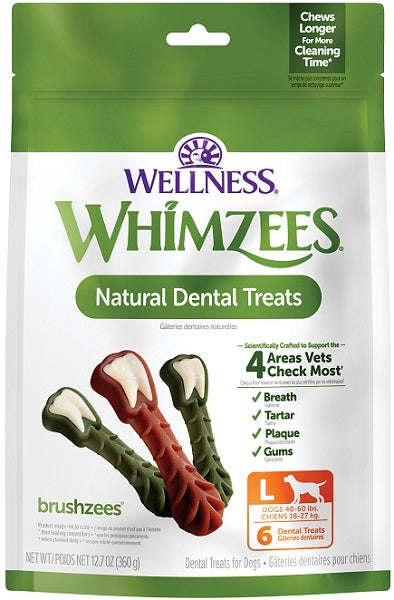 Whimzees Brushzees Dental Dog Treats
