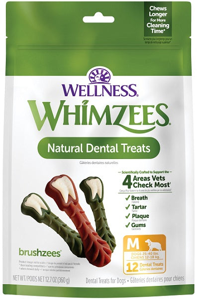 Whimzees Brushzees Dental Dog Treats
