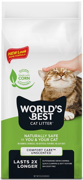 World’s Best Litter Unscented Corn‑Clumping Cat Litter