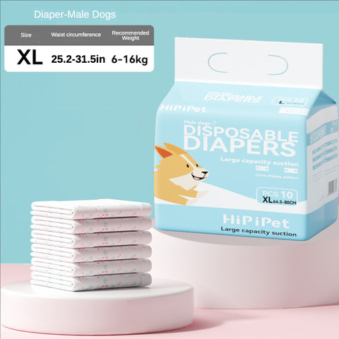 Male and Female Pet Diapers with Urine Detect Technology