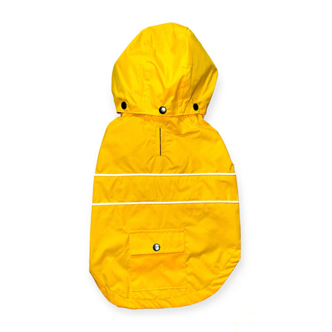 Yellow Pet Raincoat with Pocket
