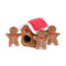 ZippyPaws Holiday Burrow Gingerbread House Dog Toy- 4 Pack