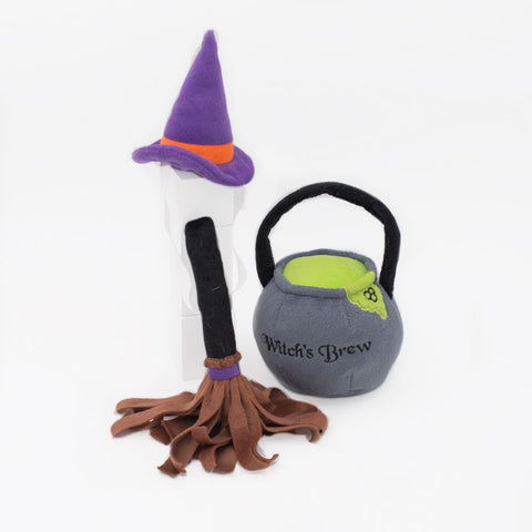 ZippyPaws Witch Halloween Costume & Toy Set