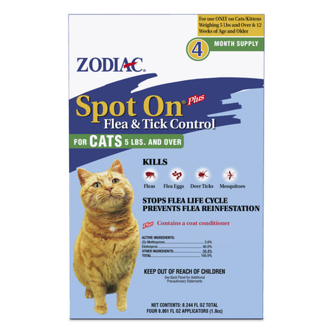Zodiac Spot On Plus Flea & Tick Control for Cats