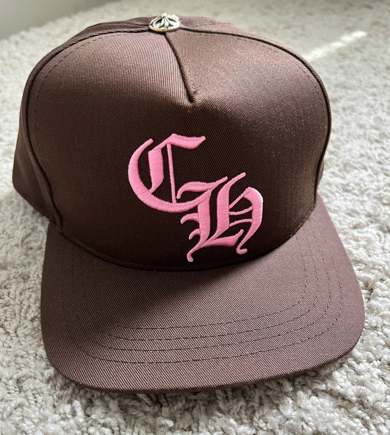 Chrome Hearts Pink & Brown Hat– Zoe's Pet Shop Chrome Hearts Pink & Brown Hat– Zoe's Pet Shop