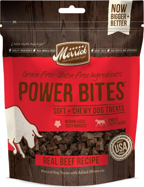 Merrick Power Bites Real Texas Beef or Chicken Dog Treats